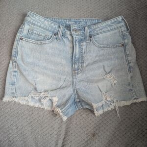Old Navy Blue Jean Shorts Distressed Cut-Off Style